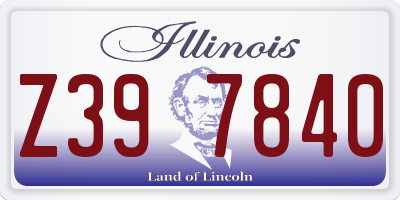 IL license plate Z397840