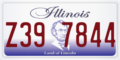 IL license plate Z397844
