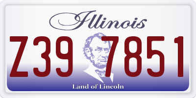 IL license plate Z397851