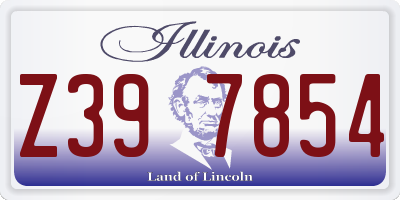 IL license plate Z397854