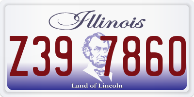 IL license plate Z397860