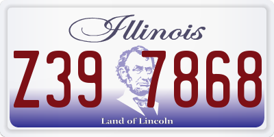 IL license plate Z397868
