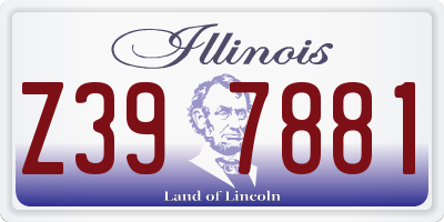 IL license plate Z397881