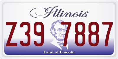 IL license plate Z397887