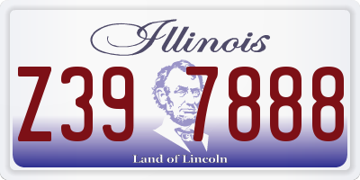 IL license plate Z397888
