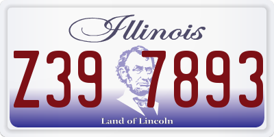 IL license plate Z397893