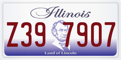 IL license plate Z397907