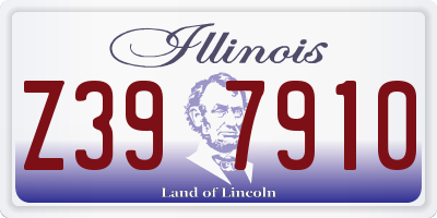 IL license plate Z397910
