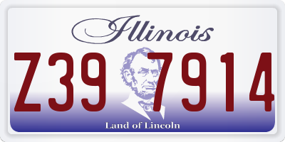 IL license plate Z397914