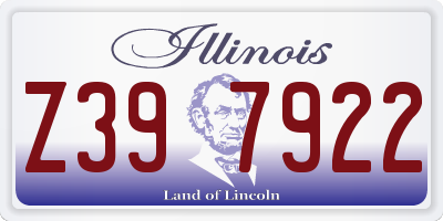IL license plate Z397922