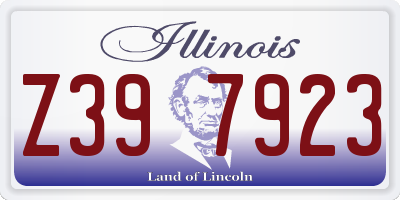 IL license plate Z397923