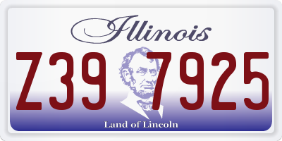 IL license plate Z397925