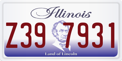 IL license plate Z397931