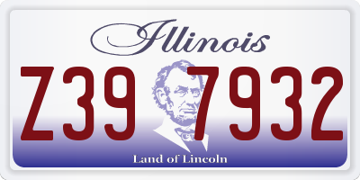 IL license plate Z397932