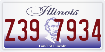 IL license plate Z397934