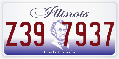 IL license plate Z397937
