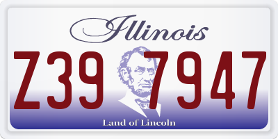 IL license plate Z397947