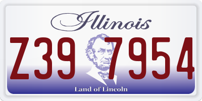 IL license plate Z397954