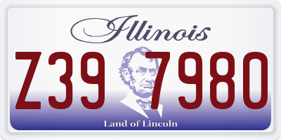 IL license plate Z397980