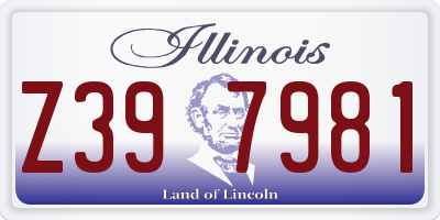 IL license plate Z397981