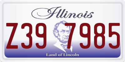 IL license plate Z397985