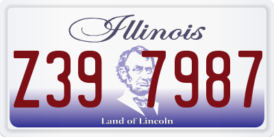 IL license plate Z397987