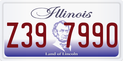 IL license plate Z397990