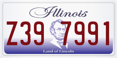 IL license plate Z397991