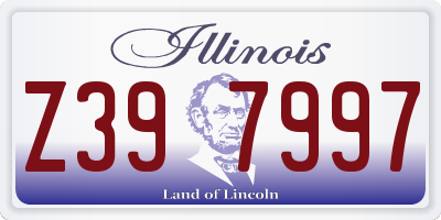 IL license plate Z397997