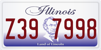 IL license plate Z397998