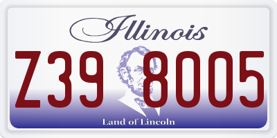 IL license plate Z398005