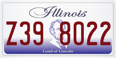 IL license plate Z398022