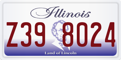 IL license plate Z398024