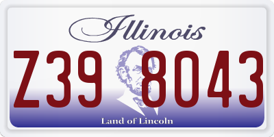 IL license plate Z398043