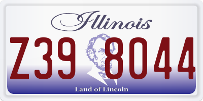 IL license plate Z398044