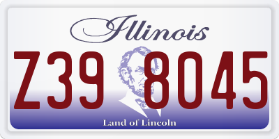 IL license plate Z398045