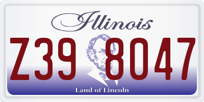 IL license plate Z398047