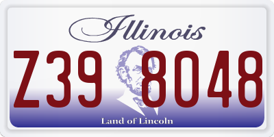 IL license plate Z398048