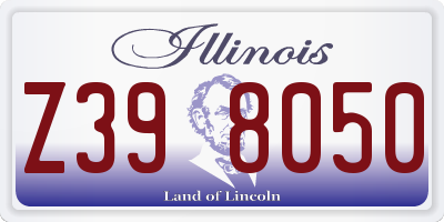 IL license plate Z398050