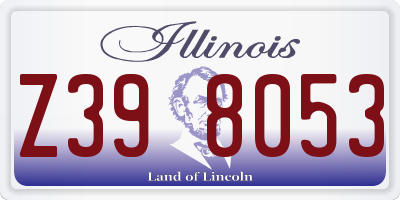 IL license plate Z398053
