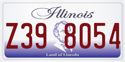 IL license plate Z398054