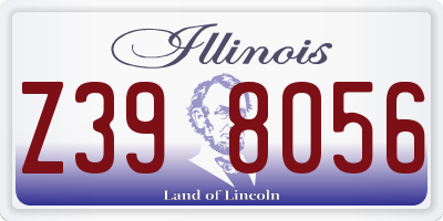IL license plate Z398056