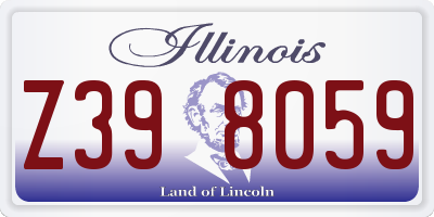 IL license plate Z398059
