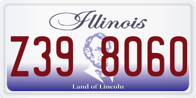 IL license plate Z398060