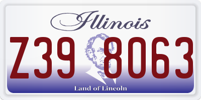 IL license plate Z398063