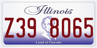 IL license plate Z398065
