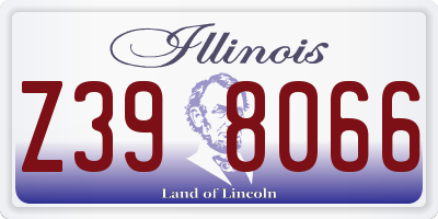IL license plate Z398066