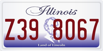 IL license plate Z398067
