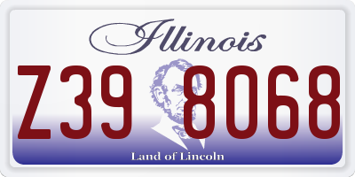 IL license plate Z398068