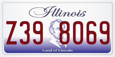 IL license plate Z398069